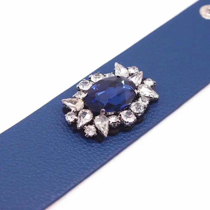 TOTABC nouveau Bracelet en cuir à breloques strass contracté et généreux bijoux de mode