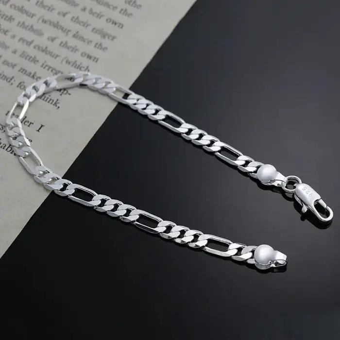 Bracelets à breloques en argent Sterling 925 pour femmes, style bureau carrière, chaîne fine et breloques géométriques, cadeaux pour occasions spéciales