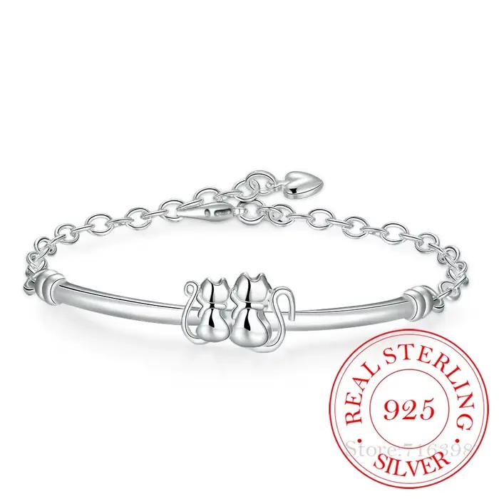 Bracelets fins en argent Sterling 100% pour femmes et hommes, offre spéciale, bijoux fins, cadeau, 9