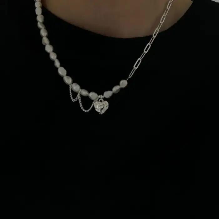 Collier de document en argent pour femme