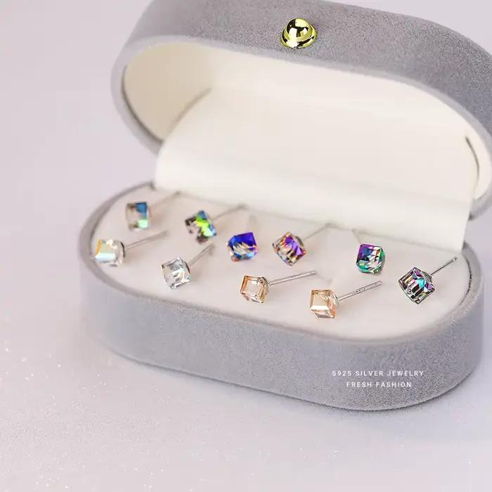 Boucles d'oreilles en argent Sterling 100% véritable S925