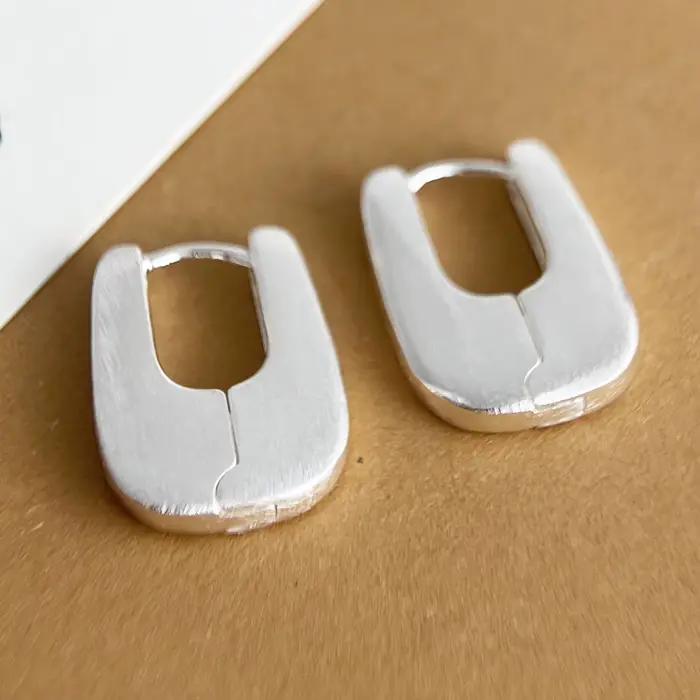Boucles d'oreilles en argent Sterling 925 pour femmes, bijoux tendance, Double or brillant, prévention des allergies, accessoires de fête, cadeau