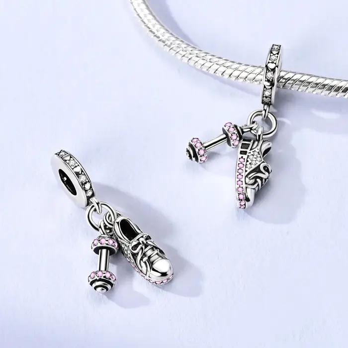 Breloque en Argent Sterling 925 Sertie de Zirconium Blanc Inspirée de la Culture Japonaise Idéale pour Bracelet Faire Fille Bijoux Occasions Spéciales