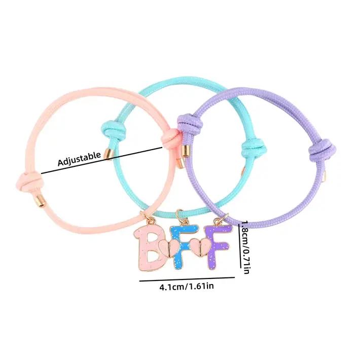 Bracelet BFF en forme de cœur bijoux d'amitié pour femmes cadeau personnalisé pour meilleur ami occasions spéciales