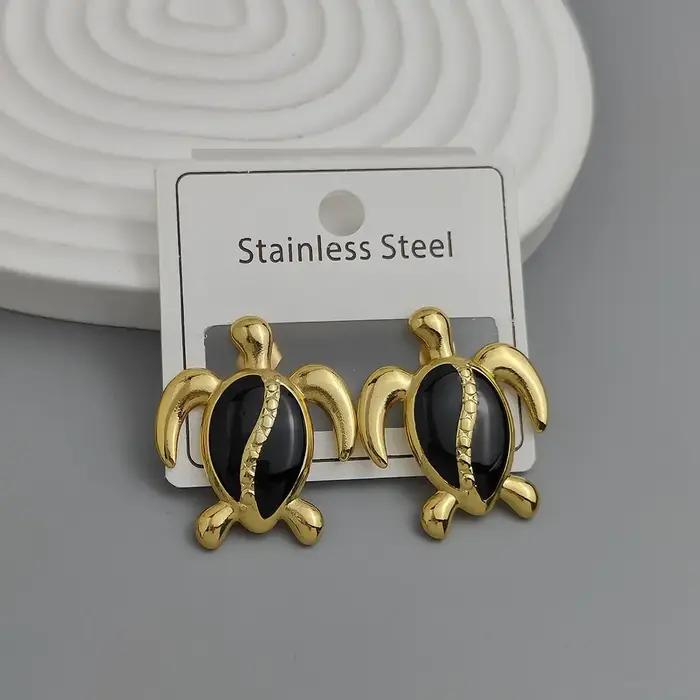 Boucles d'oreilles en forme de tortue de mer pour femmes