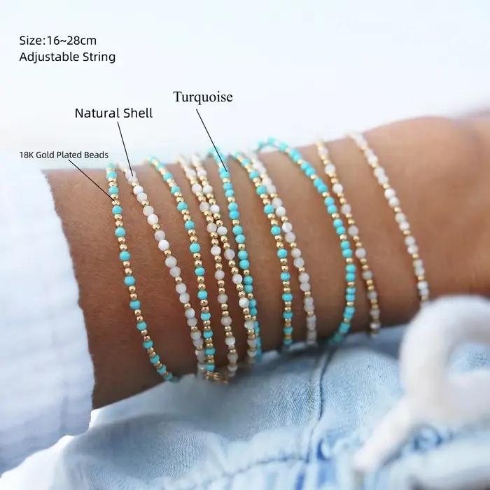 Bracelets en pierre naturelle et cuivre pour femmes style bohème pour occasions spéciales comme anniversaire, mariage et soirées festives