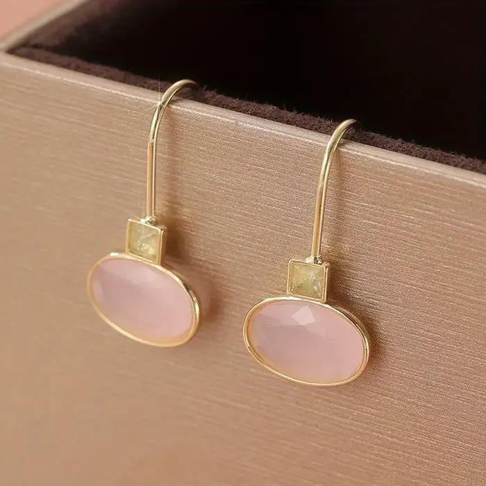 Boucles d'oreilles pendantes en résine avec placage or pour femmes élégantes et occasions spéciales