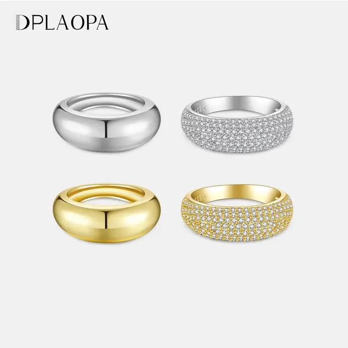 DPLAOPA – bague à dôme fin en argent Sterling 925