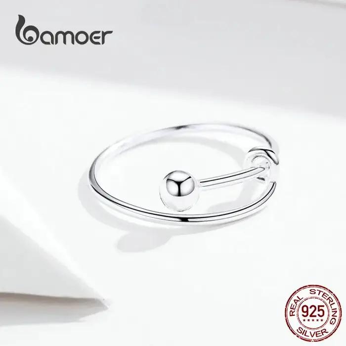 Bagues réglables en argent regardé 925 pour femme