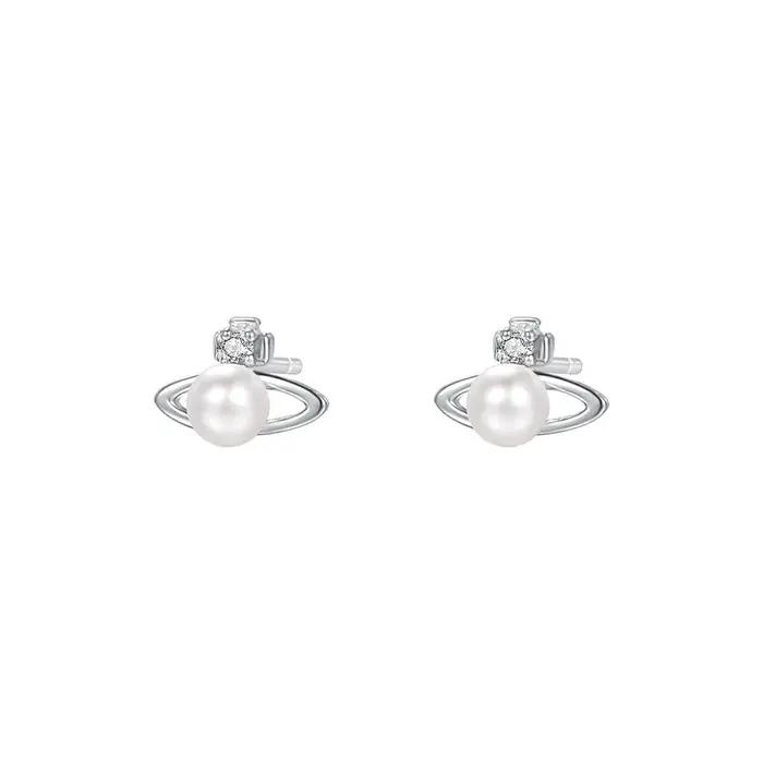 Boucles d'oreilles simples en argent Sterling 999 pour femmes