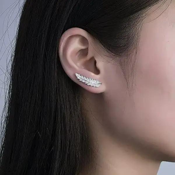 Boucles d'oreilles en diamant blanc pour femme