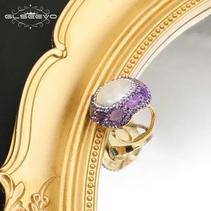 Bague Vintage en Perles d'Eau Douce Baroques Naturelles pour Femme