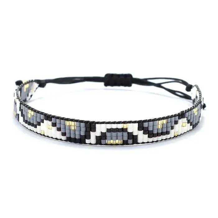 Bracelet de perles de style bohème pour femmes, tissage fait à la main, macramé, cadeau de fête des