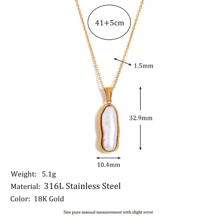 E.B.belle – ensemble de bijoux en perles d'eau douce à longues rayures