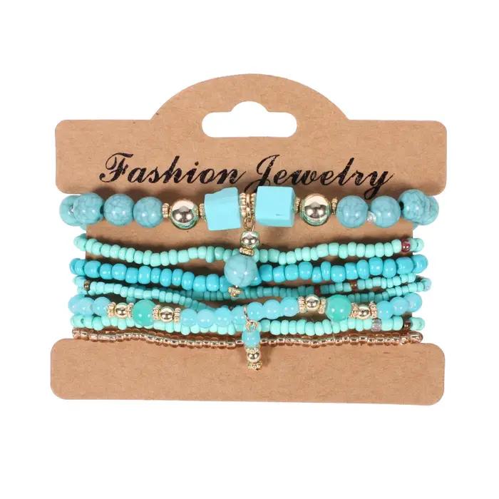 Ensemble de bracelets bohème en perles faites à la main pour femmes