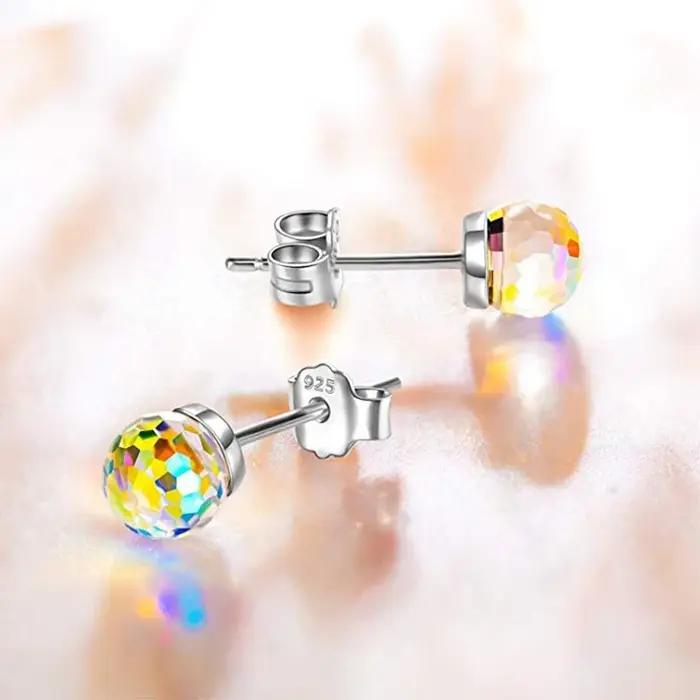 Boucles d'oreilles en argent regardé 925 pour femmes et filles