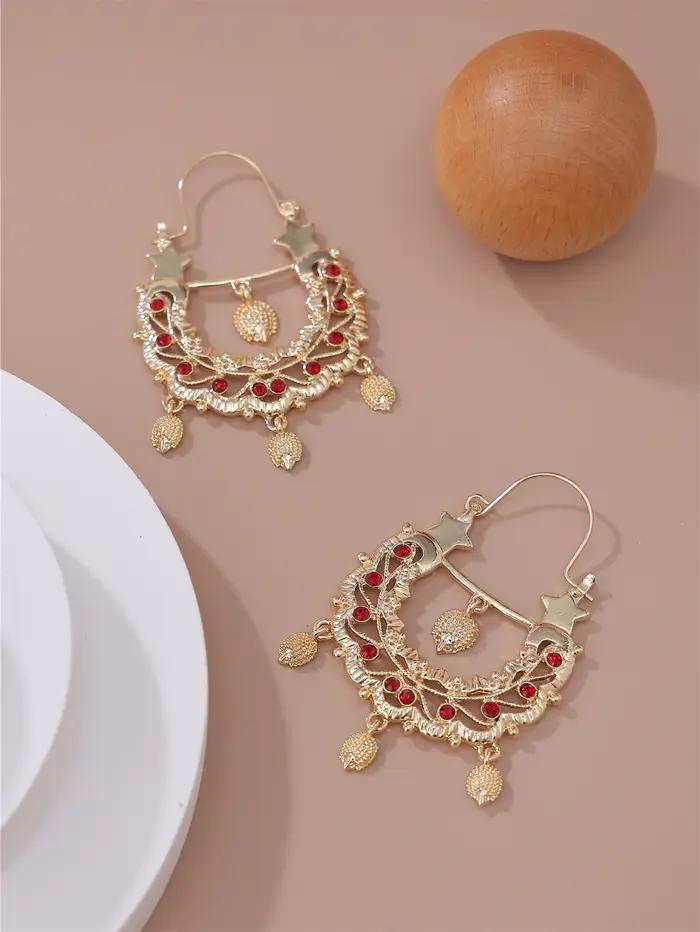 Boucles d'oreilles de mariée à la mode avec forme de hérisson