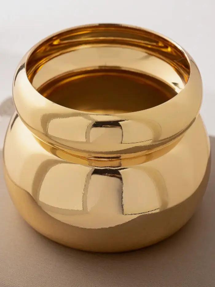 2 bracelets larges en métal de style européen et américain pour femmes