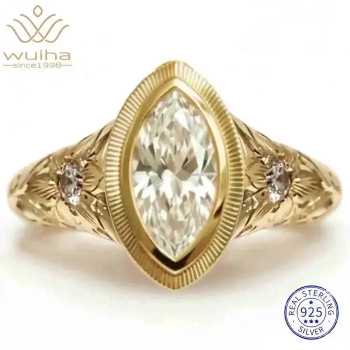 WUIHA – bague de fiançailles Vintage en argent Sterling 925