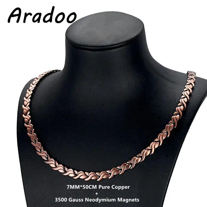ARADOO Serpentine – collier en cuivre pur pour hommes et femmes, motif de luxe, Premium, bijoux cade
