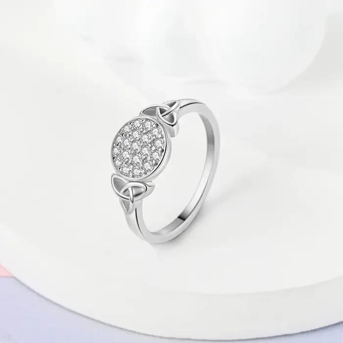 Bague originale en argent Sterling 925 avec nœud celtique sacré pour femmes et filles