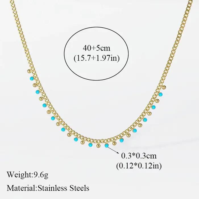 Ensemble de bijoux EILIECK 316L acier inoxydable bleu perlé à la mode pour femmes et filles pour des occasions spéciales comme les mariages, anniversaires et banquets