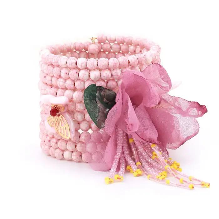 Bracelet Bohème Avec Perles Et Motif Floral Fait Main Pour Femme Et Fille Occasion Spéciale Ou Journée Ordinaire