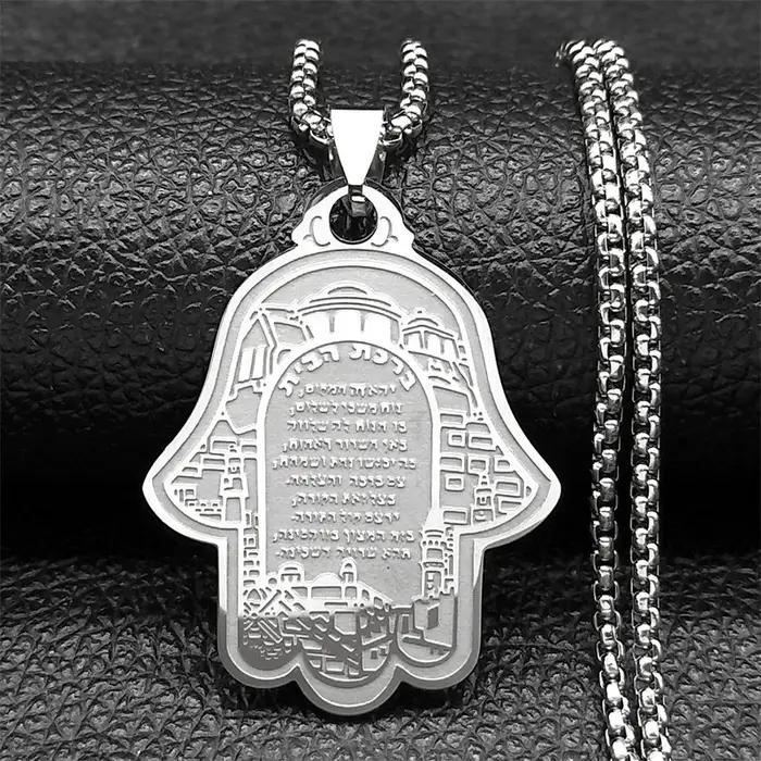 Collier pendentif main Hamsa de Fatima pour hommes et femmes