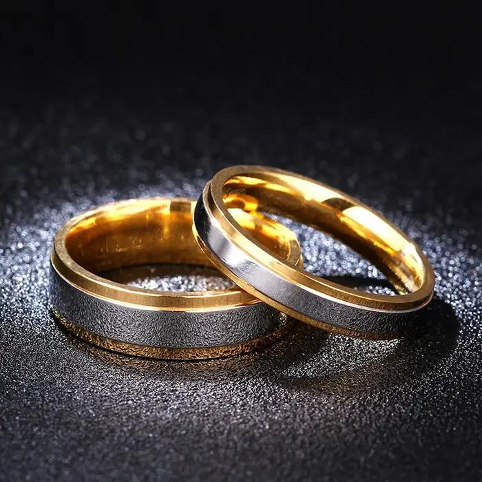 Bague de mariage personnalisée NUOBING double couleur or argent pour femmes, alliance de mariage unique, nom et date gravés, acier inoxydable, bagues personnalisées pour occasions spéciales