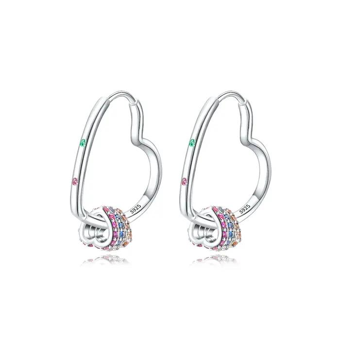 Boucles d'oreilles originales en argent Sterling 925 pour femmes, en Zircon, étoile, lune, trèfle ve