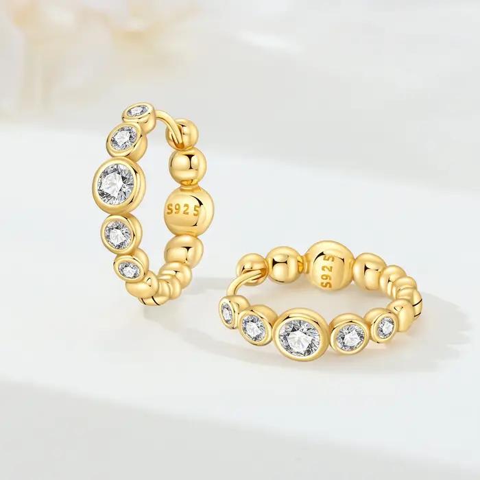 Orstarry – boucles d'oreilles octogonales géométriques en argent Sterling S925