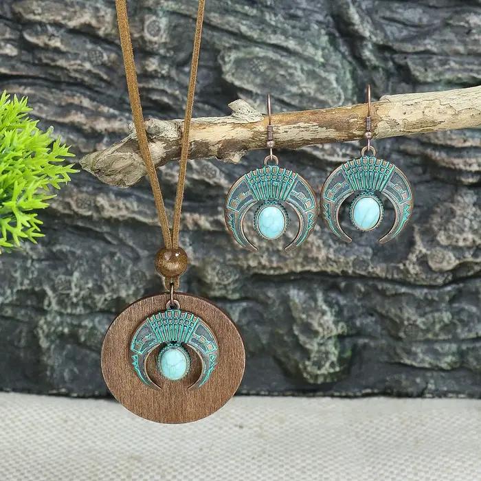 Jhumka – boucles d'oreilles ethniques en forme de lune pour femme