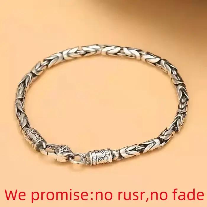 Bracelet en bambou en argent Sterling 925