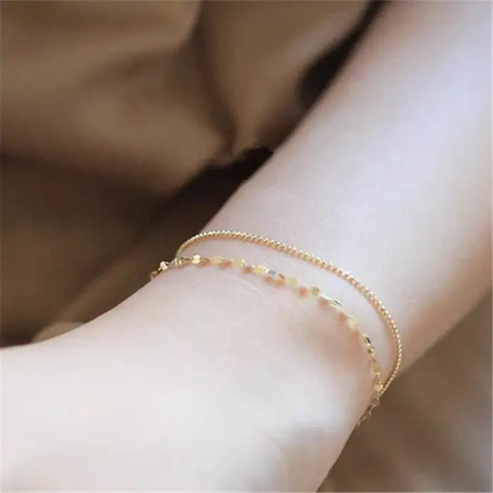 Bracelets en argent Sterling 925 plaqué or 14K
