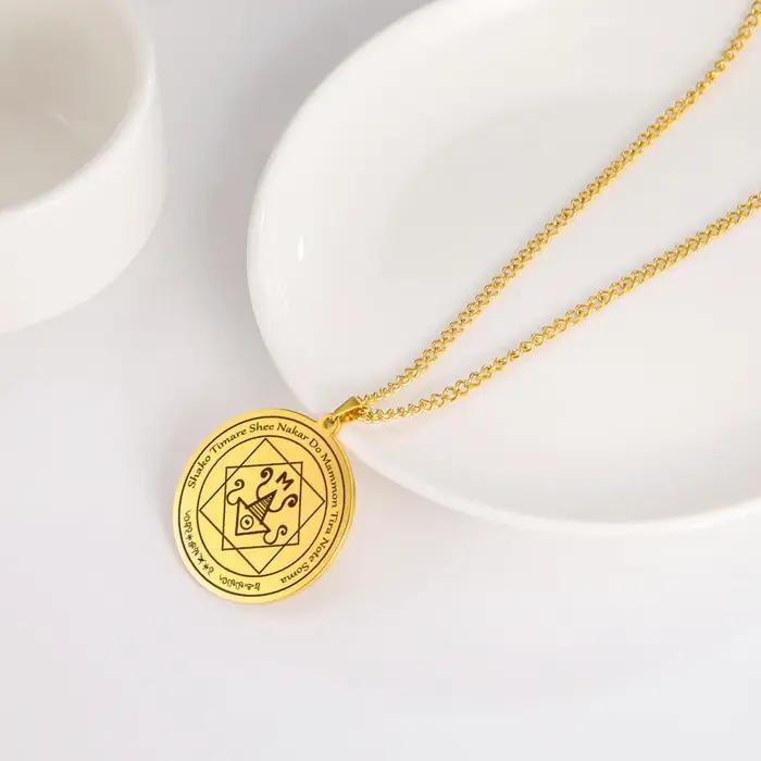 LIKGREAT Mammon collier argent Talisman colliers abondance prospérité