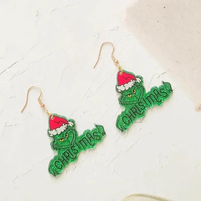 Nouvelles boucles d'oreilles de noël chaussettes