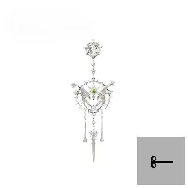Boucles d'oreilles gothiques noires Vintage pour femmes
