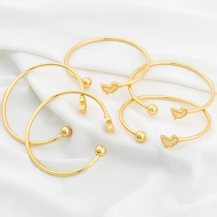Nouveau Bracelet manchette pour femmes fête dubaï coquille forme bracelets 18K couleur or carte d'afrique bijoux accessoires cadeaux d'anniversaire