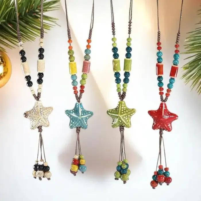 Collier en Zircon étoile de soleil pour femmes