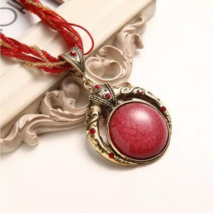 Collier de perles multicouches de style bohème rétro populaire