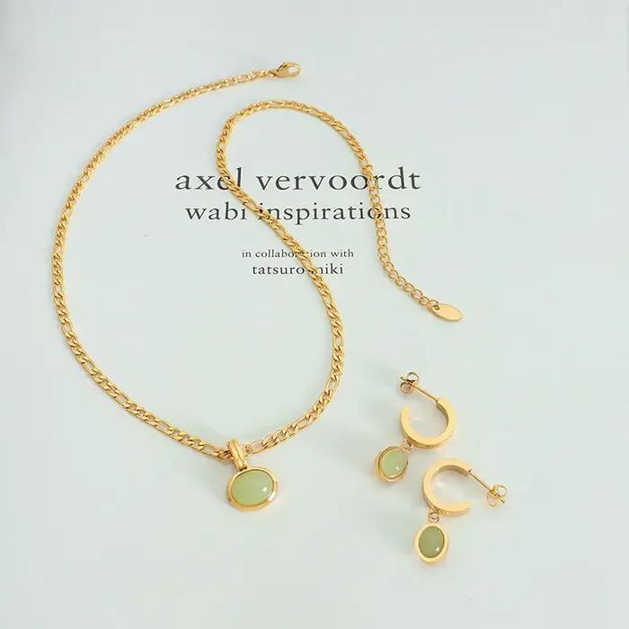 Amaiyllis – collier et boucles d'oreilles en pierre naturelle