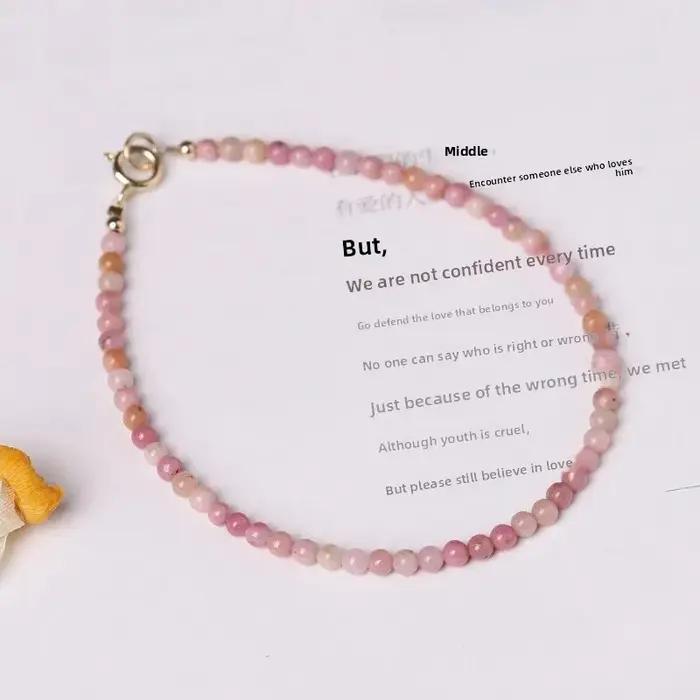 Bracelet en pierre rouge naturelle pour femmes