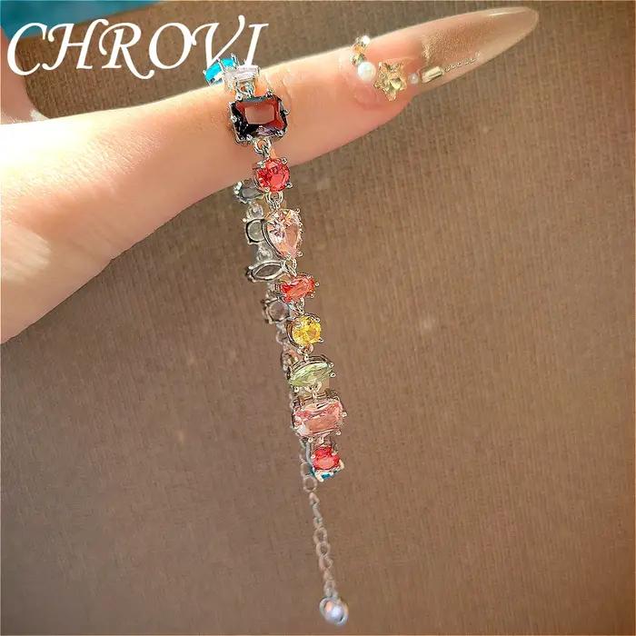 Bracelet exquis en argent sterling 925 avec zirconias - design unique