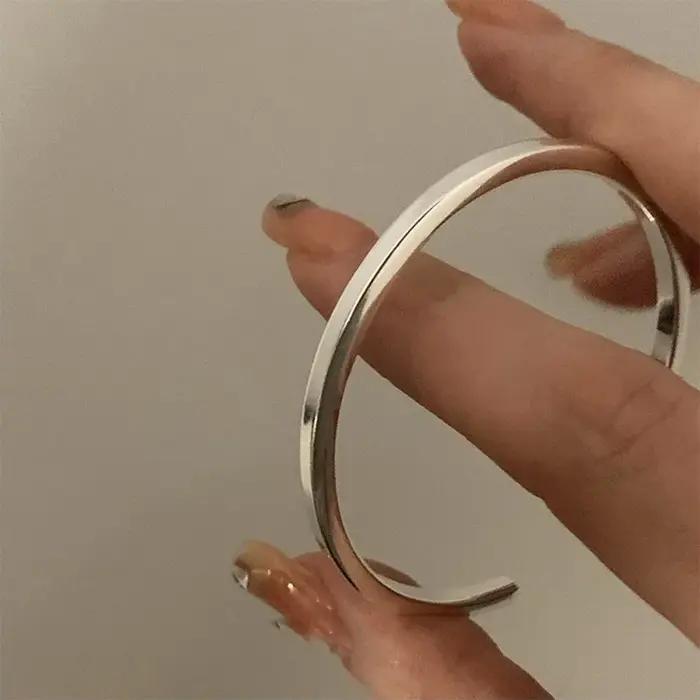 Bracelet Géométrique Carré Argenté Pour Femmes Et Filles Soirées Cadeau De Fête Minimaliste Chic