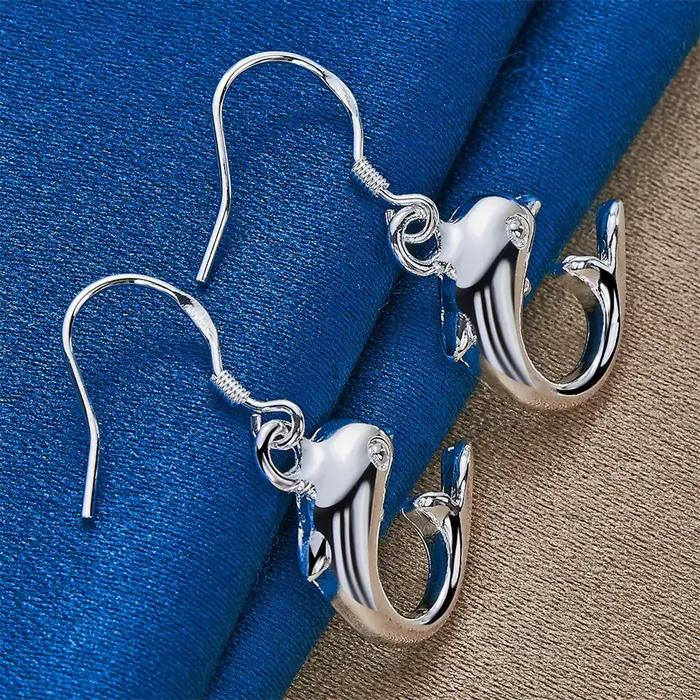 1 paire de boucles d'oreilles en argent sterling 925
