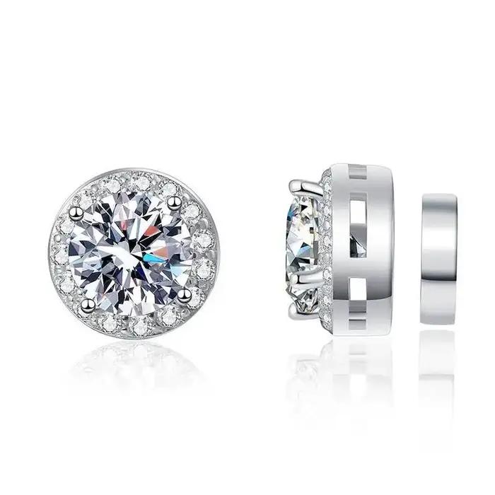 Boucles d'oreilles en Moissanite véritable pour femmes