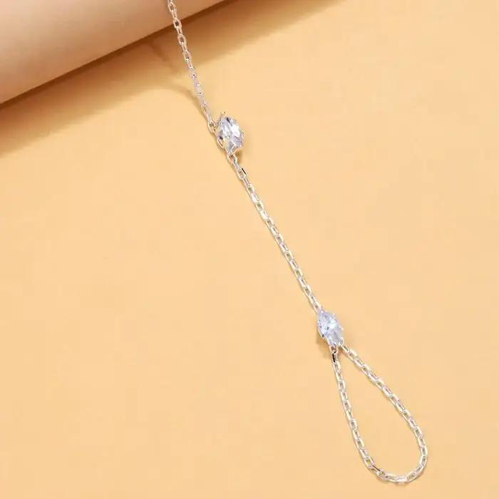 Bracelet de fête en cristal de Zircon scintillant pour femmes