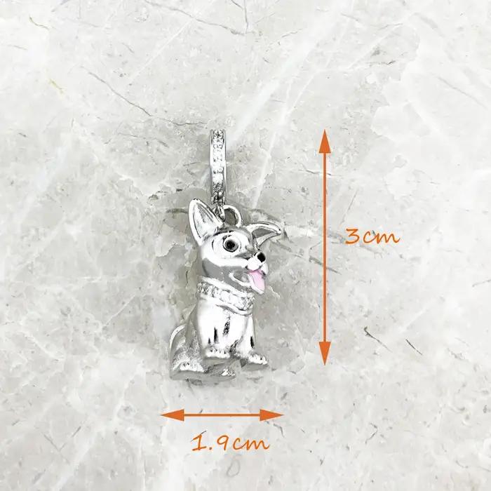Nouveau pendentif à breloque Corgi chien 925 en argent Sterling bijoux de mode pour femme cadeau mignon