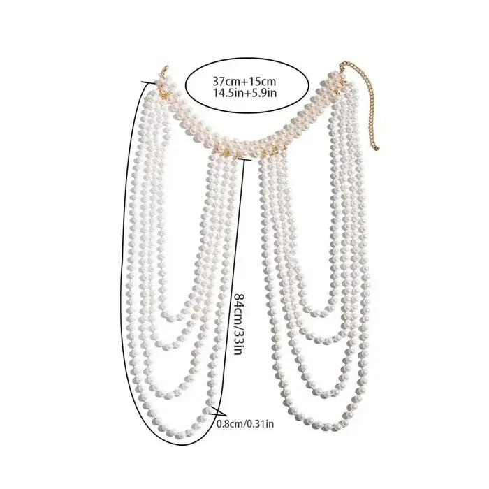 Collier de perles d'imitation fait main
