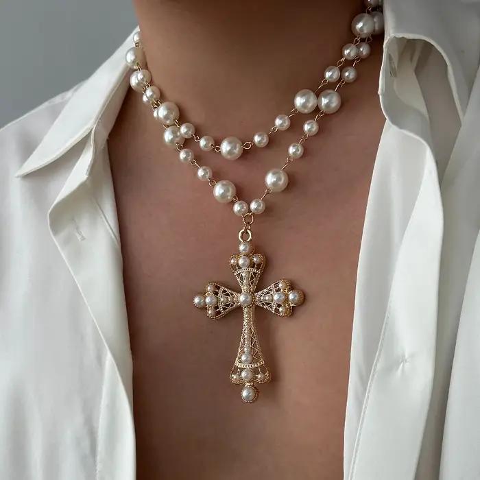 IngeSight.Z-Collier ras du cou en perles pour hommes et femmes